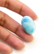 29.80 Carat Larimar 24x16mm Smooth Oval Shape AA Grade Loose Cabochon - Total 1 Pc.