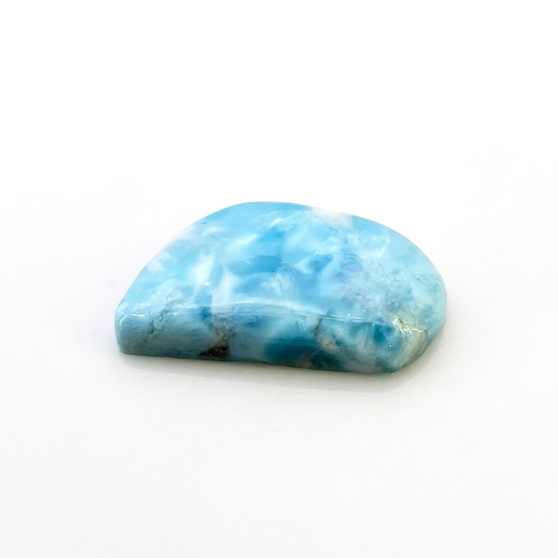 53 Carat Larimar 39x21mm Smooth Fancy Shape AA Grade Loose Cabochon - Total 1 Pc.