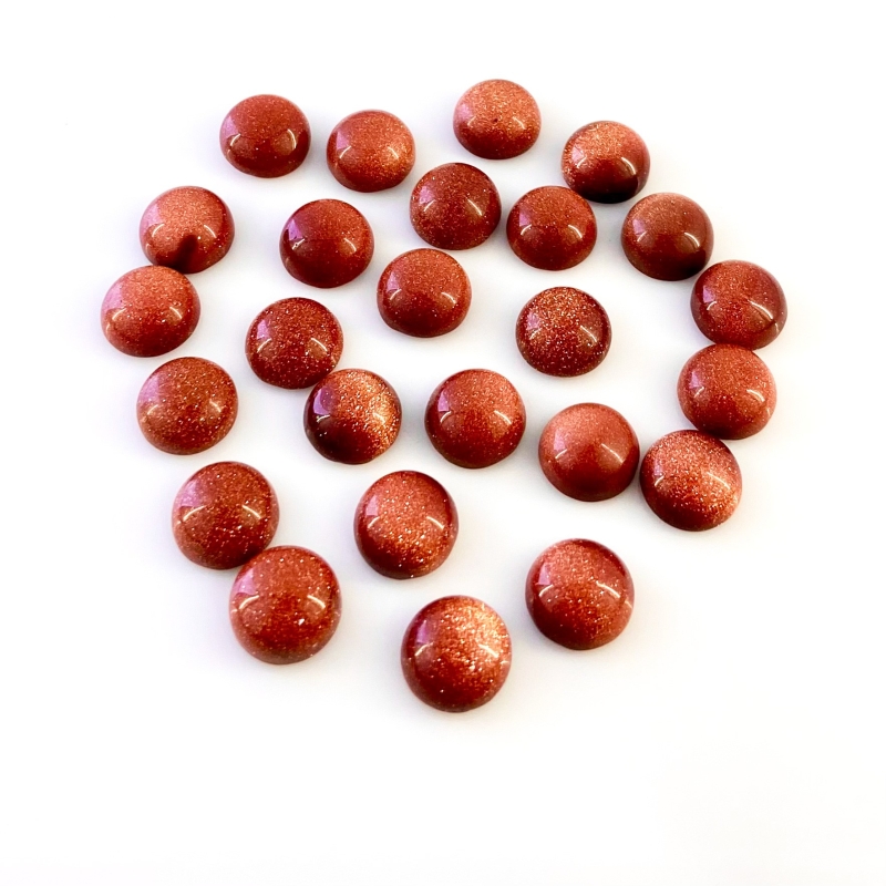 134.40 Cts. Sand Stone 11mm Smooth Round Shape AAA Grade Cabochons Parcel - Total 25 Pcs.