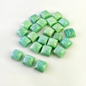 146.4 Carat Amazonite 10mm Smooth Square Shape AA Grade Cabochons Parcel - Total 24 Pcs.