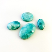 83.95 Carat Larimar 18x11.5-30x19mm Smooth Oval Shape AA Grade Cabochons Parcel - Total 4 Pcs.