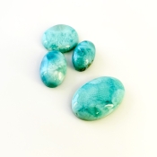 83.95 Carat Larimar 18x11.5-30x19mm Smooth Oval Shape AA Grade Cabochons Parcel - Total 4 Pcs.