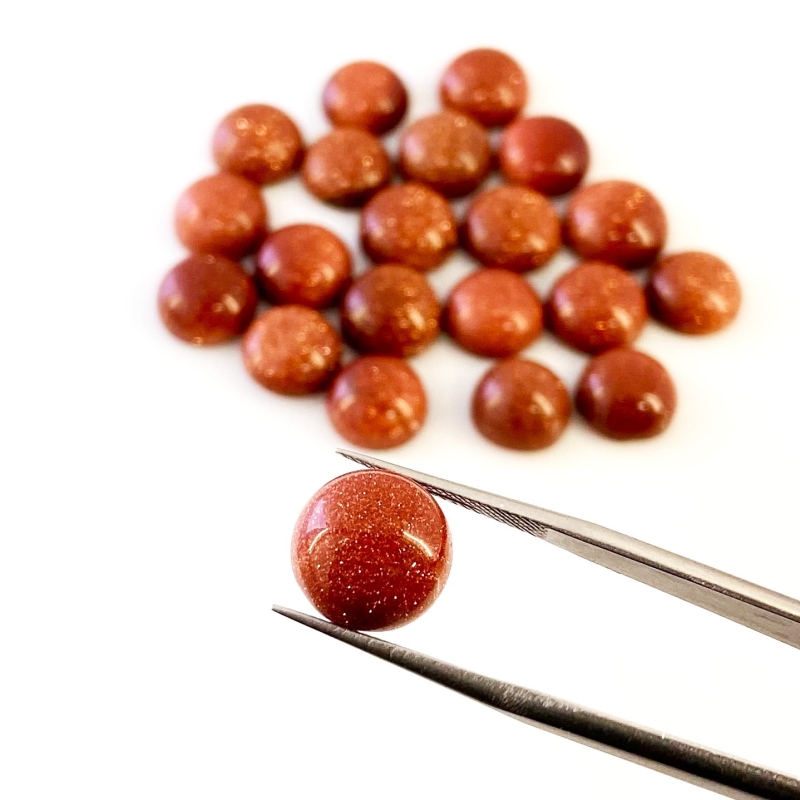 108.60 Cts. Sand Stone 11mm Smooth Round Shape AAA Grade Cabochons Parcel - Total 21 Pcs.