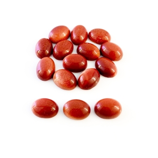 153.20 Cts. Sand Stone 16x12mm Smooth Oval Shape AAA Grade Cabochons Parcel - Total 15 Pcs.