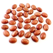 261.10 Cts. Sand Stone 14x10mm Smooth Oval Shape AAA Grade Cabochons Parcel - Total 40 Pcs.