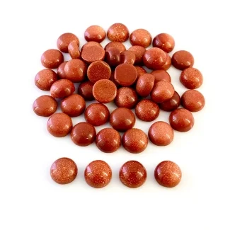 183.20 Cts. Sand Stone 10mm Smooth Round Shape AAA Grade Cabochons Parcel - Total 49 Pcs.