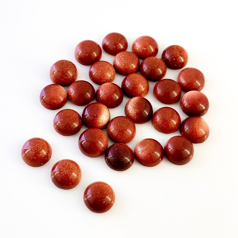 111.65 Cts. Sand Stone 10mm Smooth Round Shape AAA Grade Cabochons Parcel - Total 28 Pcs.