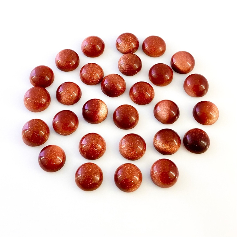 111.65 Cts. Sand Stone 10mm Smooth Round Shape AAA Grade Cabochons Parcel - Total 28 Pcs.