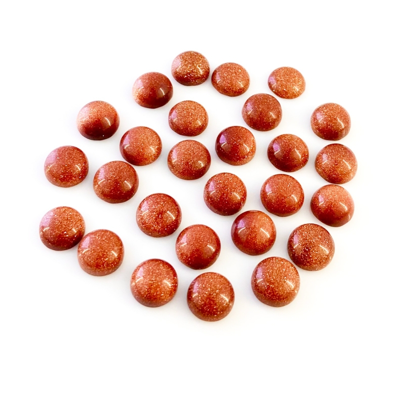 107.85 Cts. Sand Stone 10mm Smooth Round Shape AAA Grade Cabochons Parcel - Total 27 Pcs.