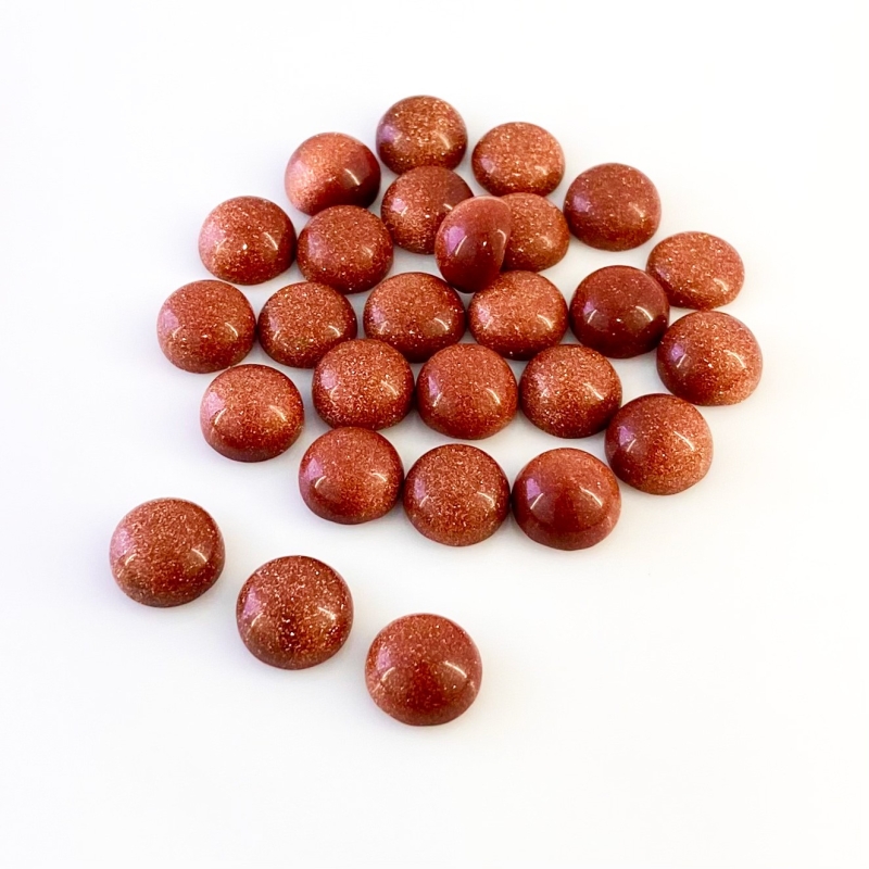 107.85 Cts. Sand Stone 10mm Smooth Round Shape AAA Grade Cabochons Parcel - Total 27 Pcs.