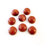 108.55 Cts. Sand Stone 15mm Smooth Round Shape AAA Grade Cabochons Parcel - Total 8 Pcs.