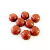 108.55 Cts. Sand Stone 15mm Smooth Round Shape AAA Grade Cabochons Parcel - Total 8 Pcs.