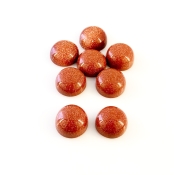 108.55 Cts. Sand Stone 15mm Smooth Round Shape AAA Grade Cabochons Parcel - Total 8 Pcs.