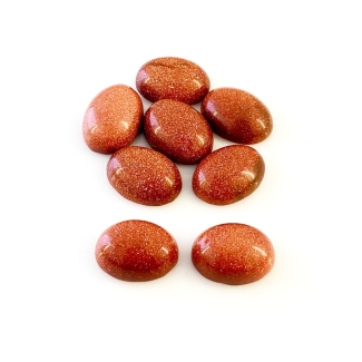 77.30 Cts. Sand Stone 16x12mm Smooth Oval Shape AAA Grade Cabochons Parcel - Total 8 Pcs.