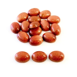 173.25 Cts. Sand Stone 16x12mm Smooth Oval Shape AAA Grade Cabochons Parcel - Total 17 Pcs.