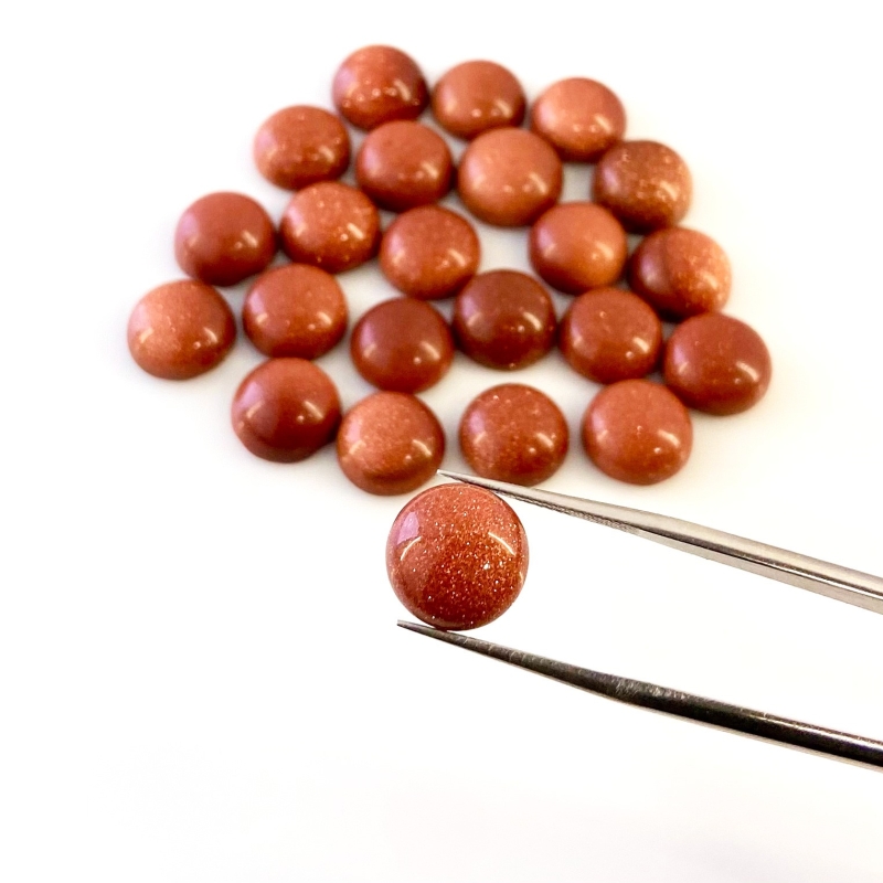 119.30 Cts. Sand Stone 11mm Smooth Round Shape AAA Grade Cabochons Parcel - Total 23 Pcs.