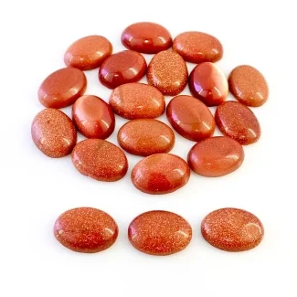 154.45 Cts. Sand Stone 16x12mm Smooth Oval Shape AAA Grade Cabochons Parcel - Total 20 Pcs.