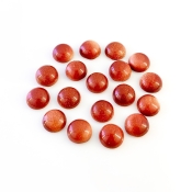84 Cts. Sand Stone 11mm Smooth Round Shape AAA Grade Cabochons Parcel - Total 18 Pcs.