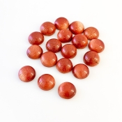 84 Cts. Sand Stone 11mm Smooth Round Shape AAA Grade Cabochons Parcel - Total 18 Pcs.