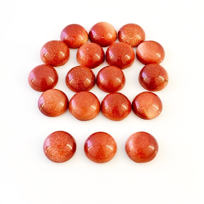 84 Cts. Sand Stone 11mm Smooth Round Shape AAA Grade Cabochons Parcel - Total 18 Pcs.