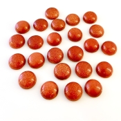 219 Cts. Sand Stone 14mm Smooth Round Shape AAA Grade Cabochons Parcel - Total 24 Pcs.