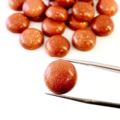 219 Cts. Sand Stone 14mm Smooth Round Shape AAA Grade Cabochons Parcel - Total 24 Pcs.