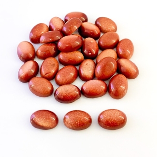 191 Cts. Sand Stone 14x10mm Smooth Oval Shape AAA Grade Cabochons Parcel - Total 29 Pcs.