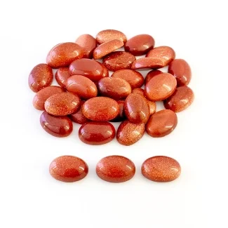 185.25 Cts. Sand Stone 14x10mm Smooth Oval Shape AAA Grade Cabochons Parcel - Total 35 Pcs.
