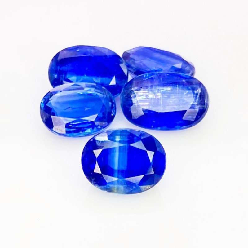 23.66 Cts. Kyanite 11x8-12.5x8.5mm Faceted Oval Shape A+ Grade Gemstones Parcel - Total 5 Pcs.