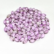 111.40 Carat Brazilian Amethyst 10x5mm Rose Cut Marquise Shape AA Grade Cabochons Parcel - Total 98 Pcs.