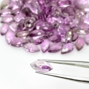 111.40 Carat Brazilian Amethyst 10x5mm Rose Cut Marquise Shape AA Grade Cabochons Parcel - Total 98 Pcs.