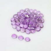 55.40 Carat Pink Amethyst 7x5mm Rose Cut Oval Shape AA Grade Cabochons Parcel - Total 60 Pcs.