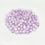 64.75 Carat Pink Amethyst 7x5mm Rose Cut Pear Shape AA Grade Cabochons Parcel - Total 80 Pcs.
