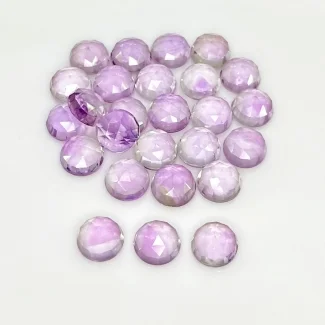 69.05 Carat Pink Amethyst 9mm Rose Cut Round Shape AA Grade Cabochons Parcel - Total 26 Pcs.