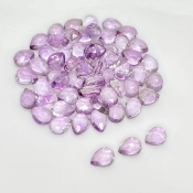 77.15 Carat Pink Amethyst 8x6mm Rose Cut Pear Shape AA Grade Cabochons Parcel - Total 60 Pcs.