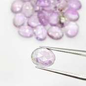 50.75 Carat Pink Amethyst 9x7mm Rose Cut Oval Shape AA Grade Cabochons Parcel - Total 25 Pcs.