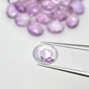 66.55 Carat Pink Amethyst 9x7mm Rose Cut Oval Shape AA Grade Cabochons Parcel - Total 33 Pcs.