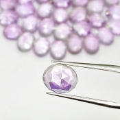 79.80 Carat Pink Amethyst 9x7mm Rose Cut Oval Shape AA Grade Cabochons Parcel - Total 40 Pcs.