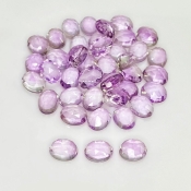 79.80 Carat Pink Amethyst 9x7mm Rose Cut Oval Shape AA Grade Cabochons Parcel - Total 40 Pcs.