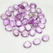79.80 Carat Pink Amethyst 9x7mm Rose Cut Oval Shape AA Grade Cabochons Parcel - Total 40 Pcs.