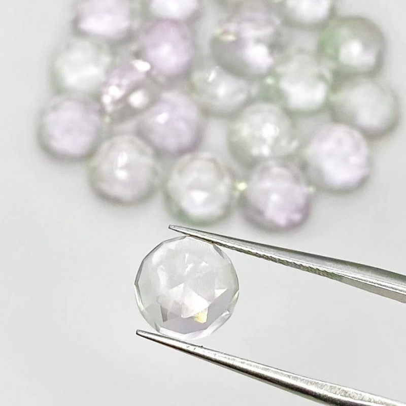 69.40 Carat Pink Amethyst 9mm Rose Cut Round Shape A Grade Cabochons Parcel - Total 21 Pcs.