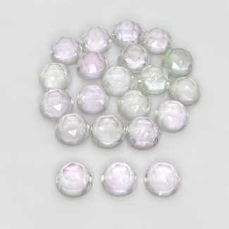 69.40 Carat Pink Amethyst 9mm Rose Cut Round Shape A Grade Cabochons Parcel - Total 21 Pcs.