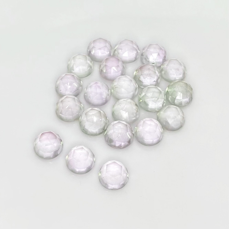 69.40 Carat Pink Amethyst 9mm Rose Cut Round Shape A Grade Cabochons Parcel - Total 21 Pcs.