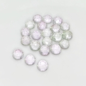 69.40 Carat Pink Amethyst 9mm Rose Cut Round Shape A Grade Cabochons Parcel - Total 21 Pcs.