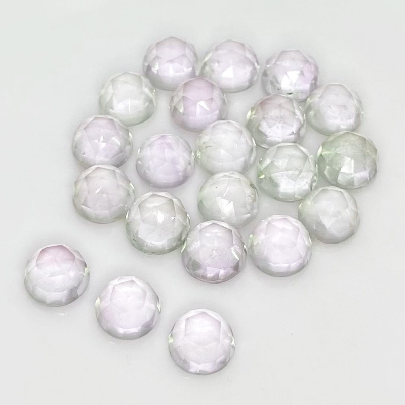 69.40 Carat Pink Amethyst 9mm Rose Cut Round Shape A Grade Cabochons Parcel - Total 21 Pcs.