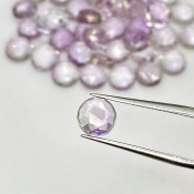 58.15 Carat Pink Amethyst 7mm Rose Cut Round Shape A+ Grade Cabochons Parcel - Total 45 Pcs.