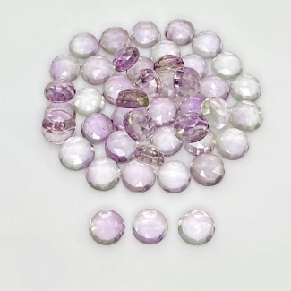 58.15 Carat Pink Amethyst 7mm Rose Cut Round Shape A+ Grade Cabochons Parcel - Total 45 Pcs.