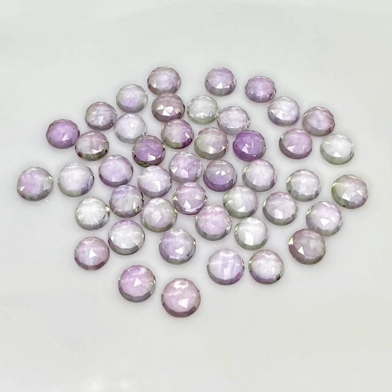 58.15 Carat Pink Amethyst 7mm Rose Cut Round Shape A+ Grade Cabochons Parcel - Total 45 Pcs.