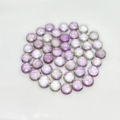 58.15 Carat Pink Amethyst 7mm Rose Cut Round Shape A+ Grade Cabochons Parcel - Total 45 Pcs.