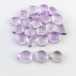 75.40 Carat Pink Amethyst 2-5.35 carat Smooth Mix Shape AA Grade Cabochons Parcel - Total 23 Pcs.